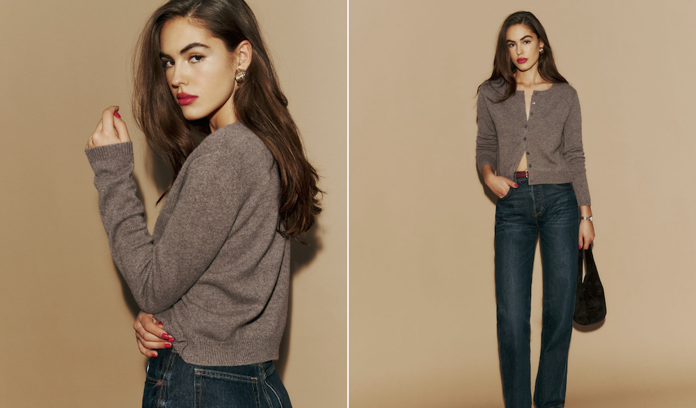 Reformation Clara Cashmere Crew Cardigan